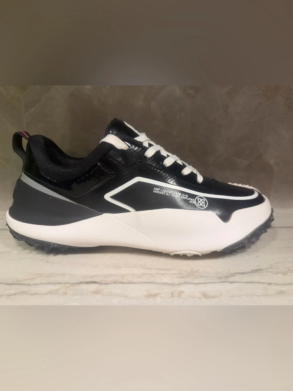 G/FORE Men’s Black and White Athletic Golf Shoe